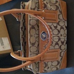 Coach bag brown gently used